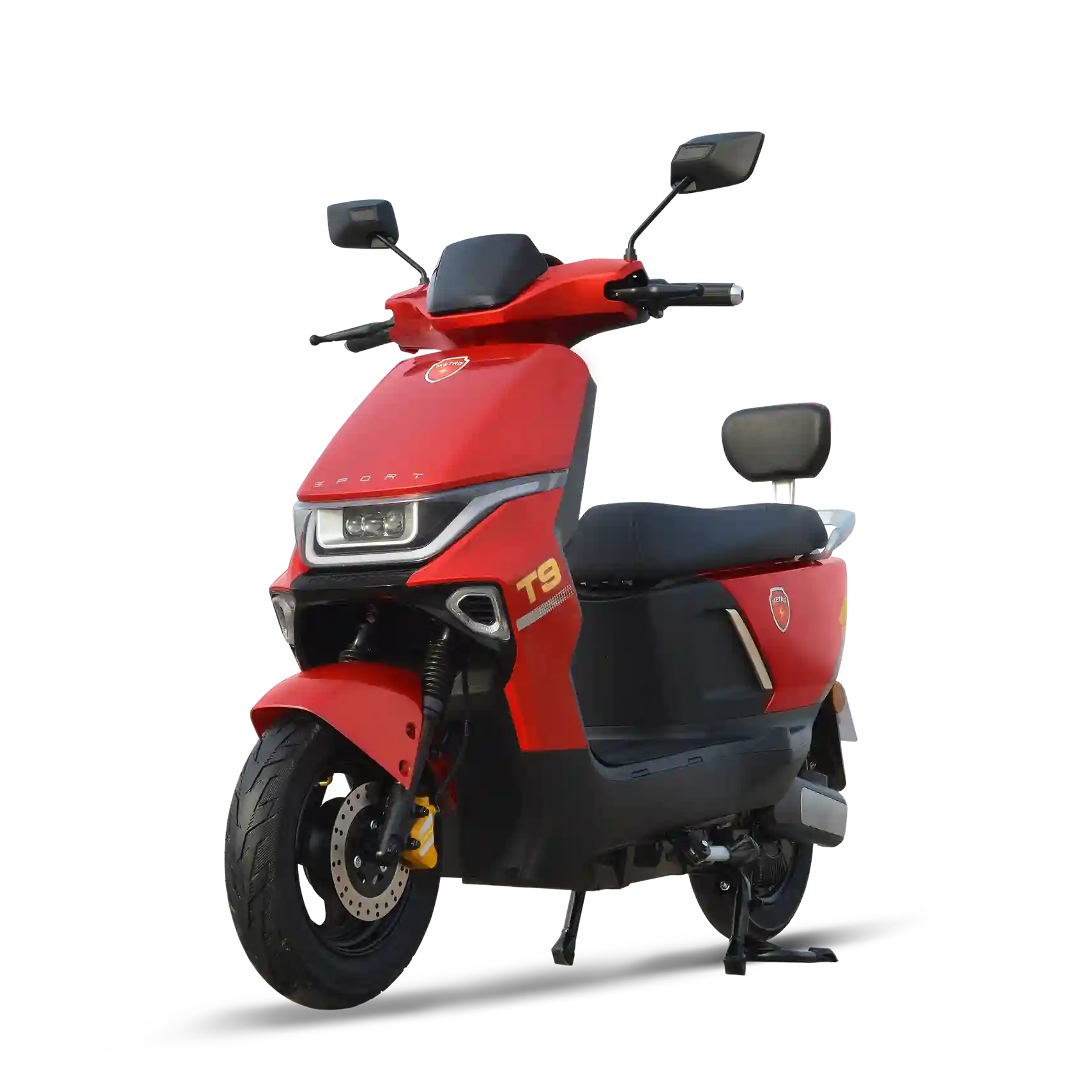 Metro T9 Sport Lithium red electric bike with Lithium Iron Phosphate battery in Pakistan.
