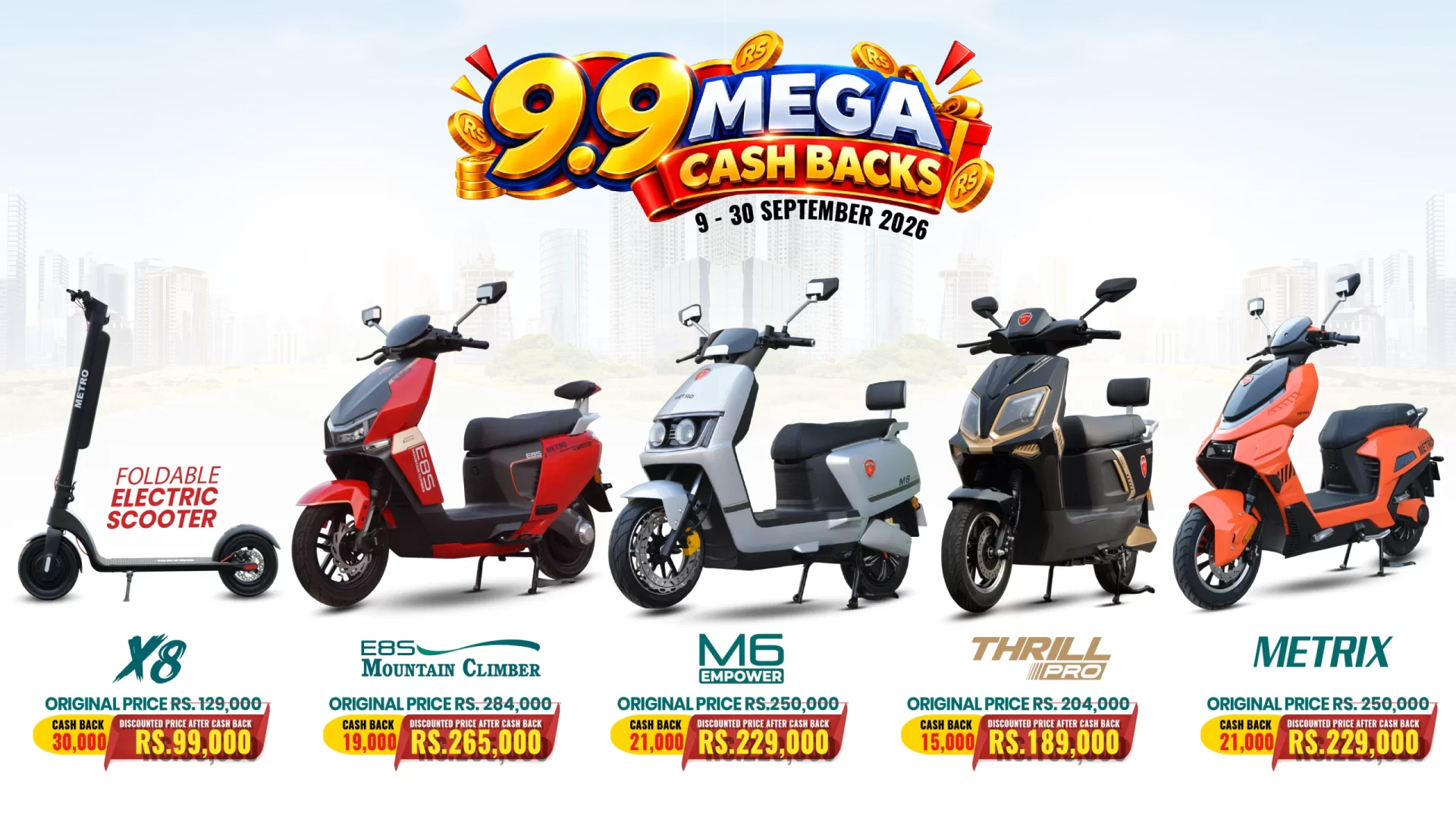 9.9 Mega Cas Backs Offer
