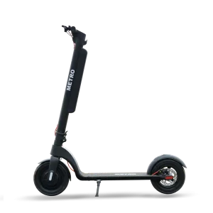 METRO X8 foldable electric scooter in black color featuring detachable lithium battery – portable EV scooter in Pakistan.