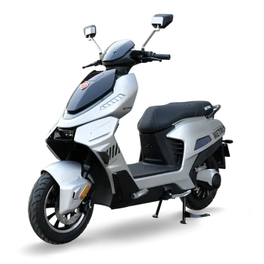 Metro EV Matrix Silver electric bike in Pakistan sleek design eco friendly EV motorcycle for daily commuting
